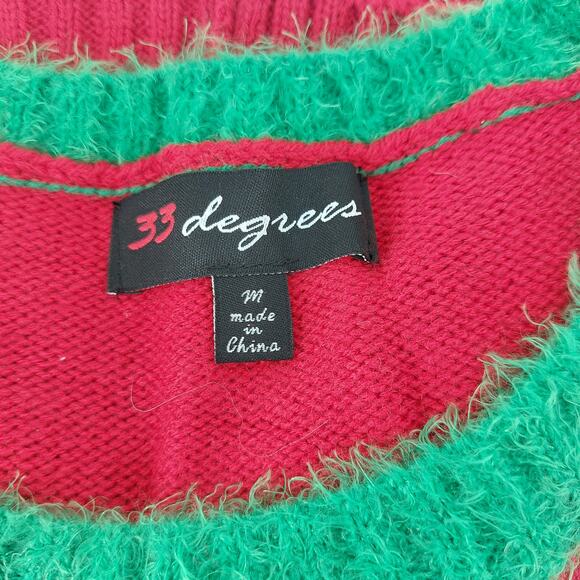 33 Degree Ugly Christmas Sweater Cool Reindeer Ornaments M - Picture 3 of 15